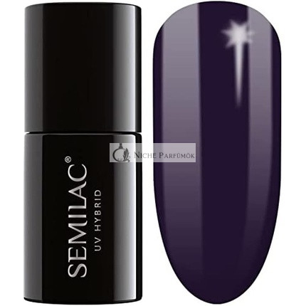 Semilac 100 UV Hybrid Nail Polish Black Purple 7ml