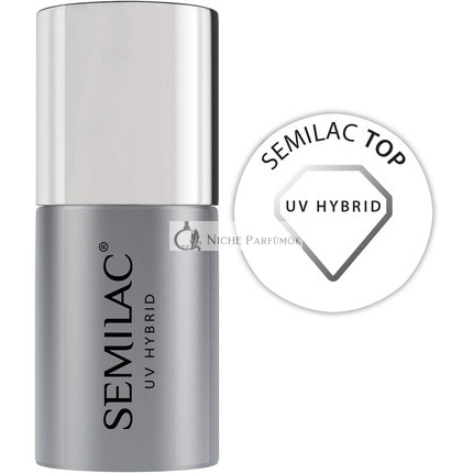 Semilac Top Coat Nail Polish 7ml UV LED Hybrid Innovative Glossy Finish - Transparent
