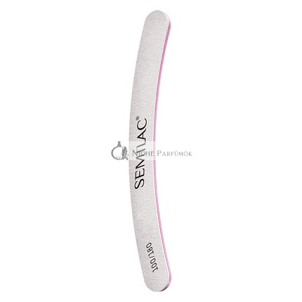 Semilac Banana Nail Files with Curved Shape Double-Sided Files with Medium Grit 100/180 Nail Files for Natural Nails and Gel Nails Perfect for Manicure and Pedicure