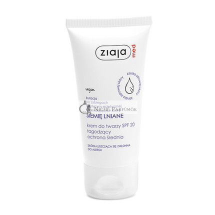 Ziaja Med Flaxseed Treatment Face Cream SPF 20 Soothing Medium Protection