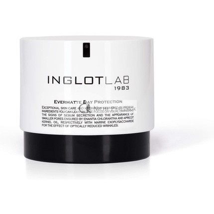 Inglot Lab Evermatte Day Protection Face Cream with Coenzyme Q10, Apricot Kernel Oil and Enantia Chlorantha Bark Extract 50ml - Vegan