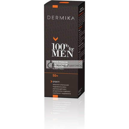 DERMIKA 100% for Men 50+ Anti-Wrinkle and Anti-Furrow Moisturizer Face Cream 50ml