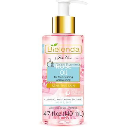 Rose Care Cleansing Face Oil Anti-Aging with Hyaluronic Acid for Delicate Skin