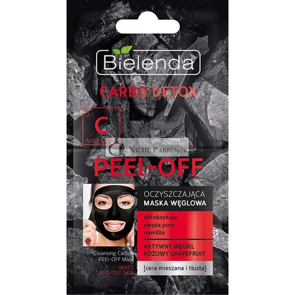 Bielenda Carbo Detox Peel Off Face Mask with Active Carbon for Combination and Oily Skin
