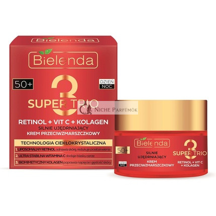 Bielenda Super Trio Retinol Vitamin C Collagen Firming Anti-Wrinkle 50+ Cream 50ml