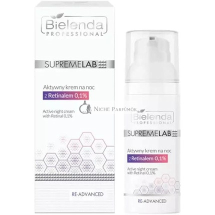 Bielenda Professional Supremelab Active Night Cream with Retinol 0.1% for Skin Reconstruction, Protection, and Care 50ml