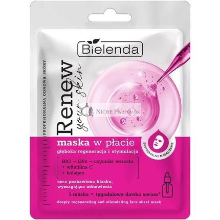 Bielenda Renew Your Skin Deeply Regenerating & Stimulating Face Sheet Mask
