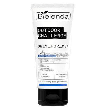 Bielenda Only For Men Outdoor Challenge 2-In-1 Peeling Cleansing Gel For Face 150g