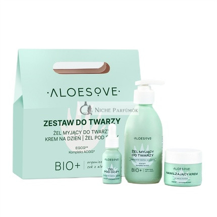 Sylveco Sylvecoset Facial Care Set - Cleansing Gel 190ml, Moisturizing Cream 50ml, Eye Gel 15ml