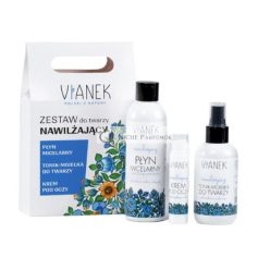   Vianek Premium Nourishing Skincare Set - Includes Micellar Water 200ml, Toner-Mist 150ml, And Eye Cream 50ml