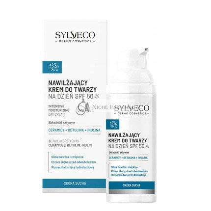Sylveco Dermo Skin Dry Moisturizing Face Cream For Day Spf 50 - 50 Ml