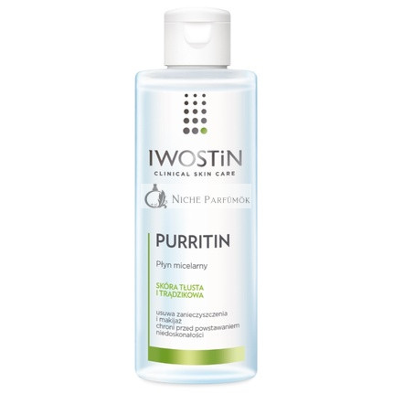 Iwostin Micellar Cleansing Water - All Skin Types Makeup Remover, 215ml