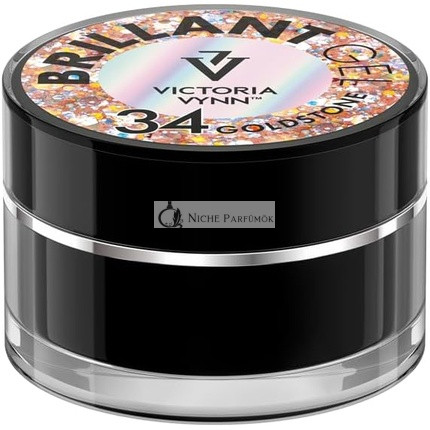 Victoria Vynn Brilliant Gel Polish Nail Art Decoration Glitter Sparkle UV LED 5g 34 Goldstone
