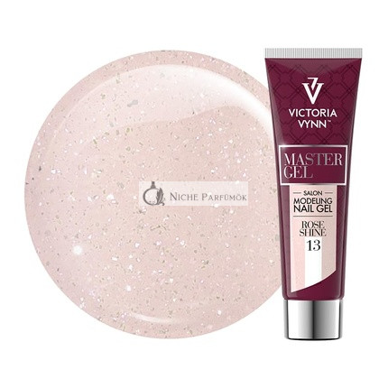 Victoria Vynn Master Gel UV LED Acrylic Glitter Gel for Nail Modeling and Manicure Extensions 13 Rose Shine 60g