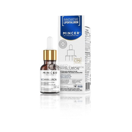 Mincer Pharma Neo Hyaluron Nourishing Regenerating Smoothing Reducing Wrinkles Hydrolipid Wrinkle Filler for Dehydrated Mature Skin with Lipohyaluron, Milk Thistle Oil and Abyssinian Oil 15ml