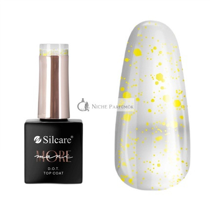 Silcare Mani More Dot Top Coat For Nails Yellow 10g