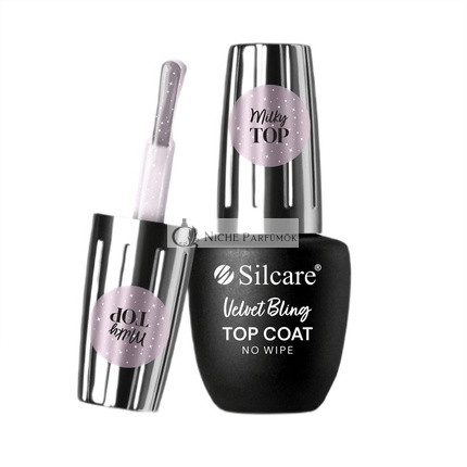 Silcare Top Coat Velvet Bling No Wipe Hybrid Nail Polish Top Coat 9ml