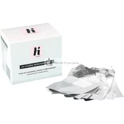   Hi-Hybrid Foil Nail Polish Remover Wraps with Dust-Free Acetone Cotton Pads - Pack of 50