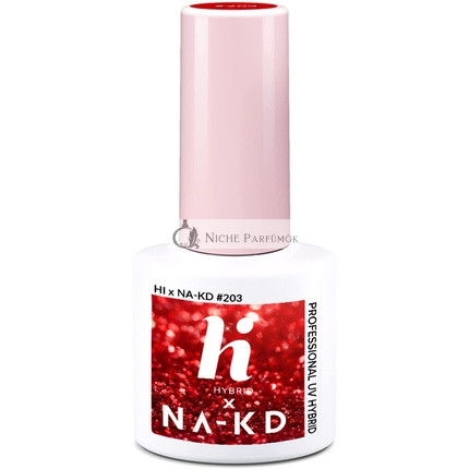 Hi Hybrid 203 Red Elements Glitter UV Gel Nail Polish 5ml