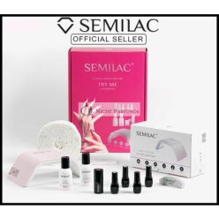   SEMILAC Gel Nail Polish Kit with 36W Lamp, Base, Top Coat, and 3 Colors - Try Me Set