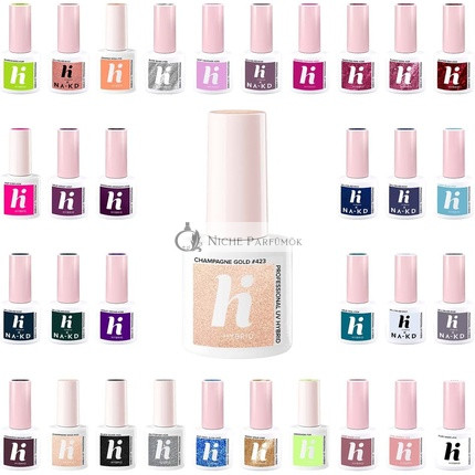 Hi Hybrid UV Gel Nail Polish in Popular Beige, Blue, Brown, Pink, Yellow, Gold, Green, and Grey Colors 5ml 423 Champagne Gold