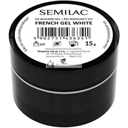 Semilac French White Nail Builder for Hard Strong Nails & Extend Gel