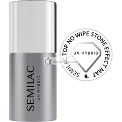   T12 Semilac No Wipe Matte Stone Effect Top Coat UV Gel Polish 7ml