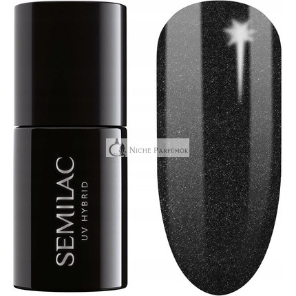 SEMILAC 394 Sparkling Midnight Date Nail UV Gel Polish 7ml