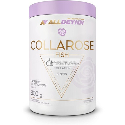 ALLDEYNN Collarose Fish Collagen Powder with Hyaluronic Acid and Biotin 300g Raspberry-Wild Strawberry