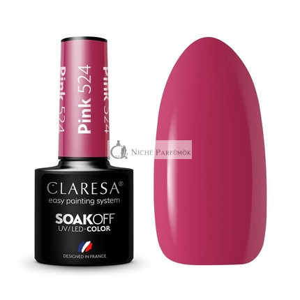 Claresa UV LED Nail Polish Collection Hybrid Manicure Soak Off - 5ml Pink Color No. 524