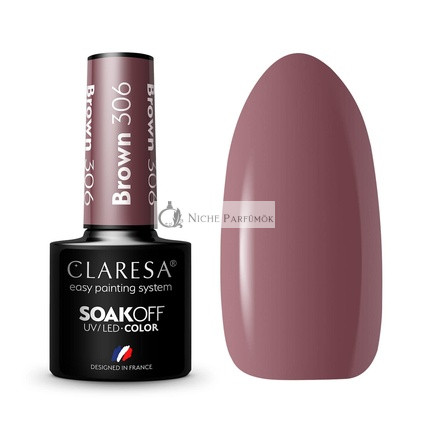 Claresa UV LED Nail Polish Collection Hybrid Manicure Soak Off Brown Color 5ml