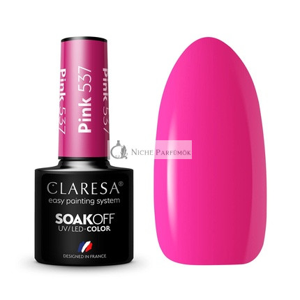 Claresa UV LED Nail Polish Collection Hybrid Manicure Soak Off - 5ml Pink Color No. 537
