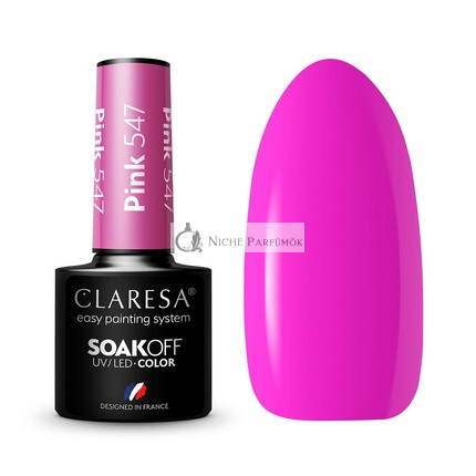 Claresa UV LED Nail Polish Collection Hybrid Manicure Soak Off - 5ml Pink Color No. 547