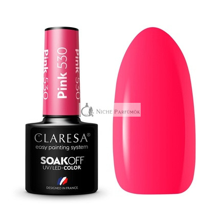 Claresa UV LED Nail Polish Collection Hybrid Manicure Soak Off - 5ml Pink Color No. 530