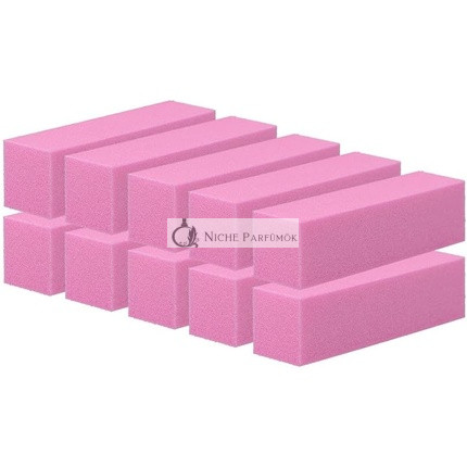 T4B MIMO 4 Sided Manicure Pedicure Tool Nail Buffer Block in Pink 10 Piece