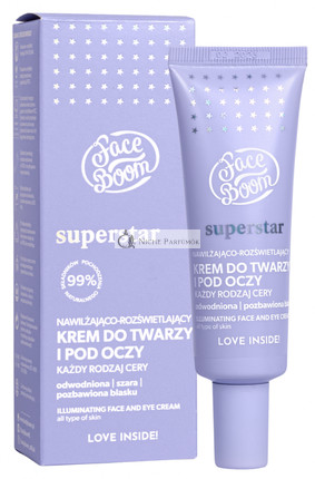 Bielenda Superstar Face And Eye Cream - Moisturizing And Brightening, 50ml