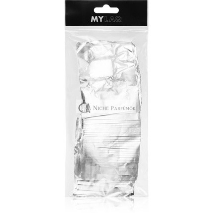 MYLAQ Foil Nails Wraps - 50 pcs for Gel Nail Polish