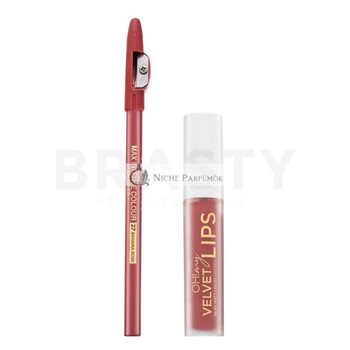 Eveline OH! My Velvet Lips Matt Lip Kit set for a matte effect 13 Brownie Biscotti 4.5 ml