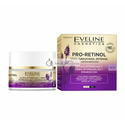 Eveline Pro-Retinol 100% Bakuchiol Cream for Wrinkle Filling 60+ 50ml