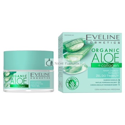 Eveline Cosmetics Organic Aloe + Collagen Moisturizing Mattifying Face Gel 50ml