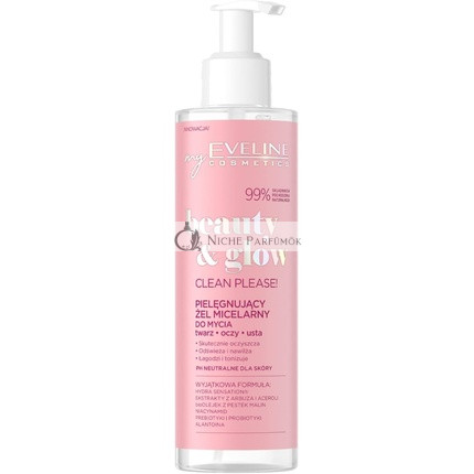 EVELINE Beauty & Glow Clean Please! Conditioning Micellar Gel for Face, Eyelids, and Lips 200ml