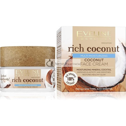 Eveline Cosmetics Rich Coconut Multi Hydrating Facial Cream 97% Natural Day & Night 50ml