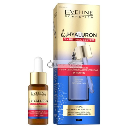 EVELINE COSMETICS Biohyaluron 3x Retinol System Multi Repairing Face Serum Anti-Aging 18ml