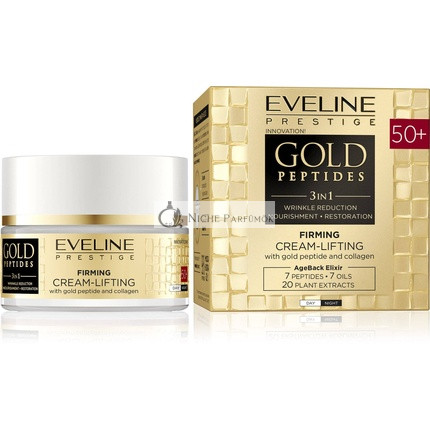 Eveline Gold Peptides 3in1 50+ Firming Nourishing Cream Lifting Collagen 50ml