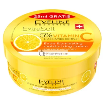 Eveline Extra Soft Illuminating Cream Face and Body 5% Vitamin C + Niacinamide