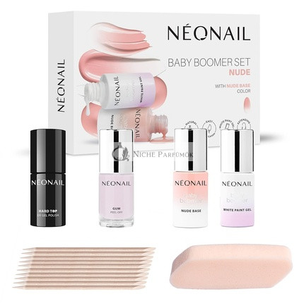 Neonail Baby Boomer Nude Set - UV Nail Polish - Shellac - Nail Set - Colors - Base - Nails - Manicure - Hard Top - UV LED Baby Boomer Nude Set