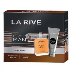   La Rive HEROIC Gift Set EDT 100ml and Shower Gel 100ml - New and Original