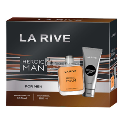 La Rive HEROIC Gift Set EDT 100ml and Shower Gel 100ml - New and Original