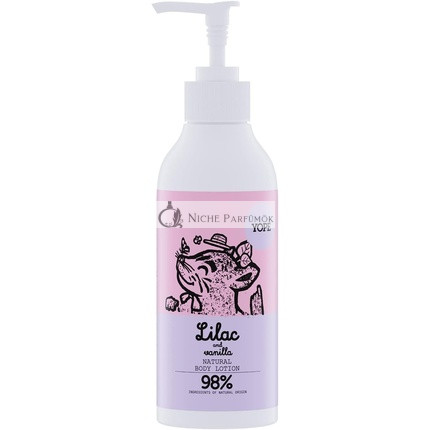 YOPE Natural Body Lotion Vanilla Extract Lilac Hydrolate Manoi and Almond Oil Shea Butter Dry Skin Moisturizing 98% Natural Ingredients Lilac and Vanilla 300ml