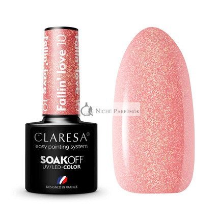 Claresa UV LED Nail Polish Collection Hybrid Manicure Soak Off - Golden Color No. 10 Fallin Love 5ml